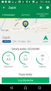 Základní info o kešce
