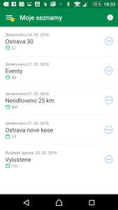 Seznamy keší