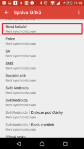 Vyber štítek nových kešek