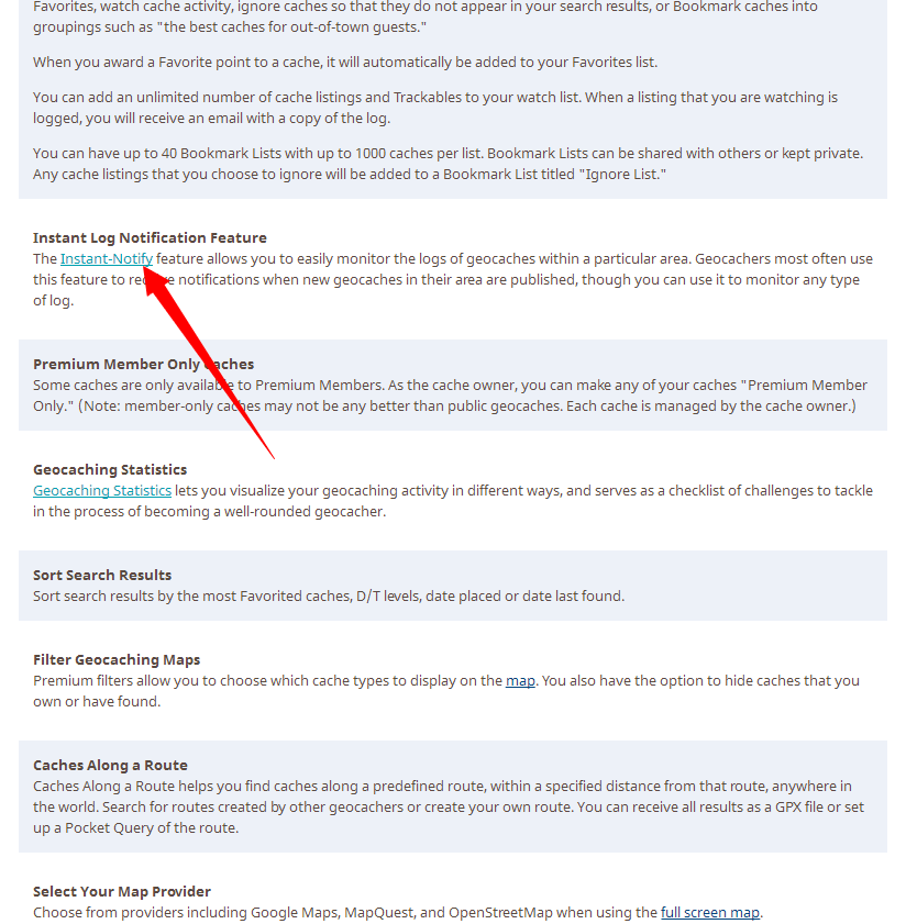 V sekci Instant Log Notification Feature a klepni na odkaz Instant-Notify