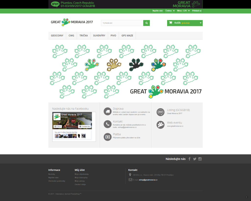 Eventový e-shop eshop.greatmoravia.cz