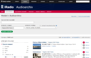 Český rozhlas - audio archiv stanice Regina DAB Praha
